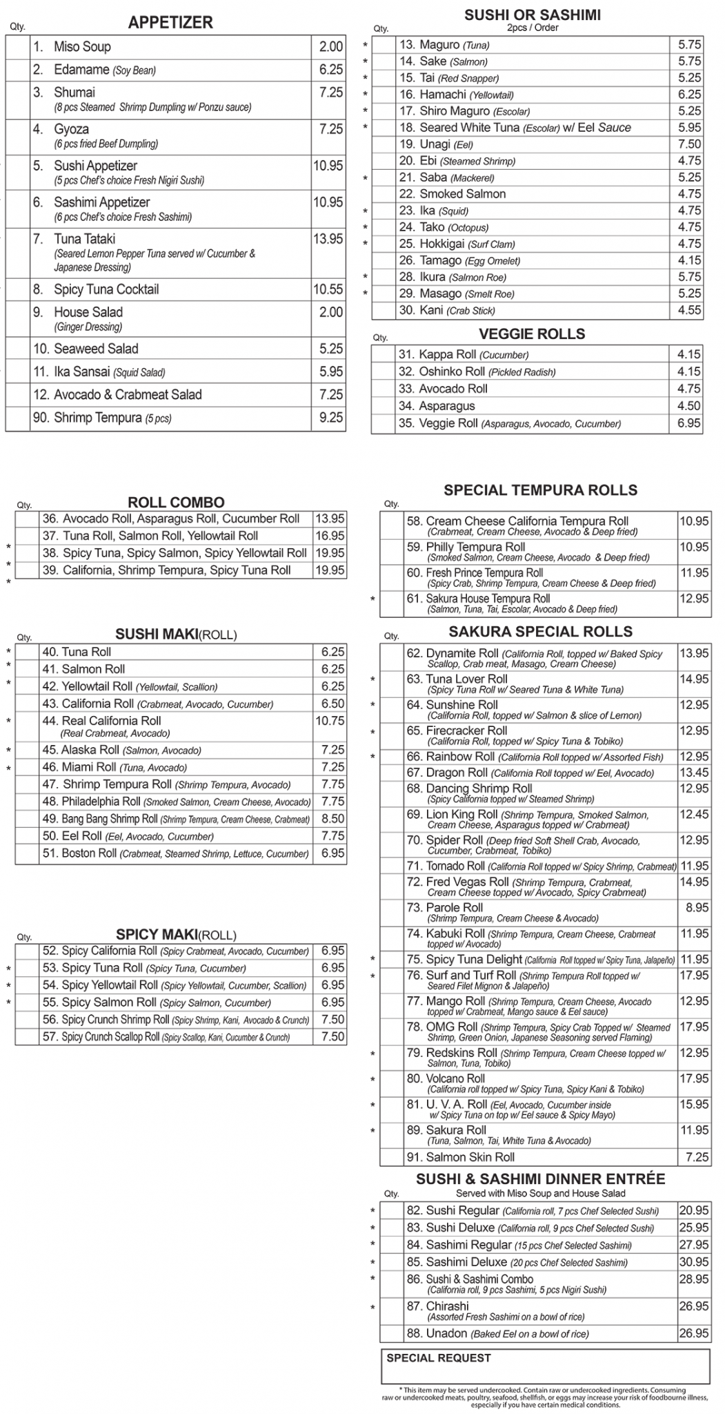 Menu-Charlottesville – Sakura Japanese Steak Seafood & Sushi